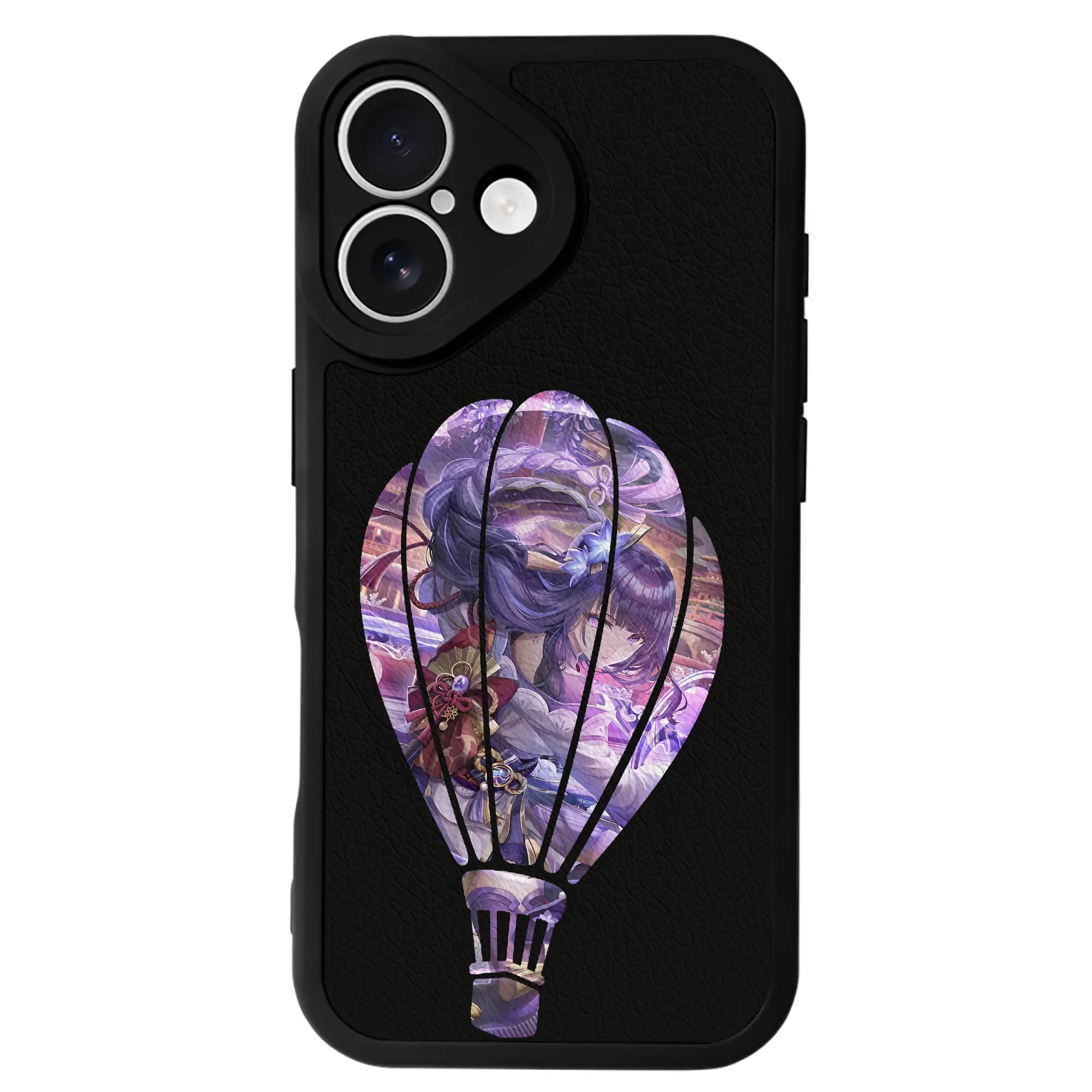 原 神 グッズ 雷電将軍 - IPhone 16シリーズ対応 ・ シリコンスマホケース ・ レザー調 ・ 高精度フィット ・ 耐衝撃 ・ ワイヤレス充電対応 ・ 精密カット